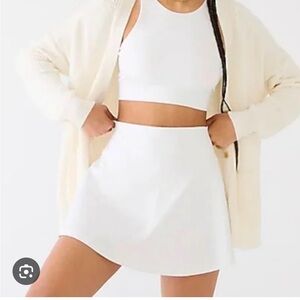 J.Crew white cloud stretch tennis flare skirt sz M